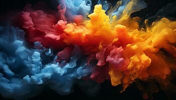 ai generado resumen colores explotando en un vibrante ola de creatividad generado por ai foto