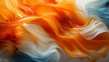 AI generated Vibrant colors flowing in a smooth wave of abstract elegance generated by AI photo