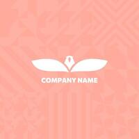 Geometric Peach Fuzz Theme Square Business Card template