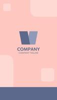 Peach Fuzz Theme Vertical Business Card Template