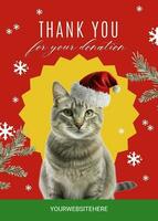 Santa Pet Adoption Greeting Card template