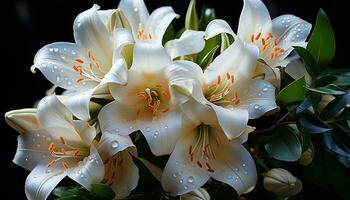 ai generado frescura y belleza en naturaleza un vibrante ramo de flores de flores generado por ai foto