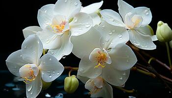 ai generado un soltero flor refleja elegancia y belleza en naturaleza generado por ai foto