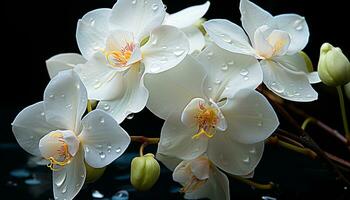 ai generado un soltero flor refleja elegancia y belleza en naturaleza generado por ai foto