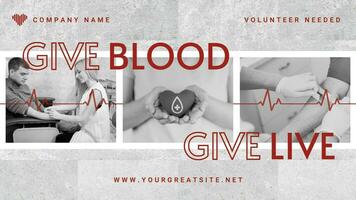 Blood Donor Volunteer for Twitter Post template