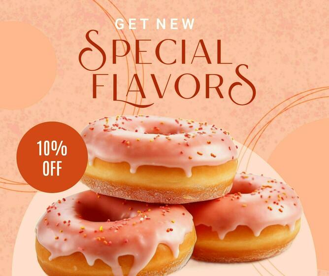 Peach Theme Bakery for Facebook Post