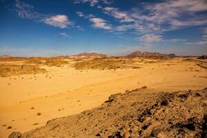 Landscape of sahara desert in Egypt. Conceptual for freedom, enjoying the journey. photo