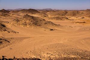 paisaje de Sáhara Desierto en Egipto. conceptual para libertad, disfrutando el viaje. foto