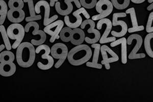 Background of numbers. from zero to nine. Numbers texture. Finance data concept. Matematic. Seamless pattern with numbers. financial crisis concept. Business success. photo