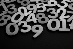 Background of numbers. from zero to nine. Numbers texture. Finance data concept. Matematic. Seamless pattern with numbers. financial crisis concept. Business success. photo