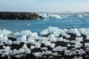 Picturesque landscape with green nature in Iceland photo