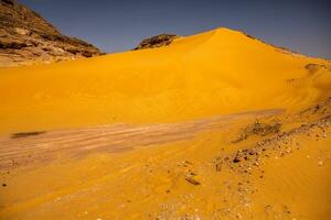 paisaje de Sáhara Desierto en Argelia, África foto