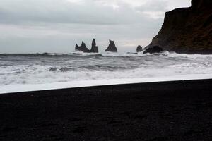 Picturesque landscape with green nature in Iceland photo