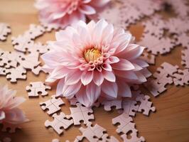 AI generated Engaging Custom Puzzle Mockup for Fun and Learning - AI Generated photo