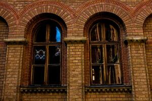 Architecture and streets of the old town. The historic architecture of Chernivtsi, Ukraine. Old city after the rain. photo