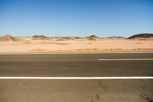 Landscape of sahara desert in Egypt. Conceptual for freedom, enjoying the journey. photo