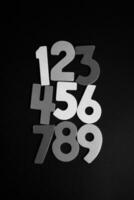 Background of numbers. from zero to nine. Numbers texture. Finance data concept. Matematic. Seamless pattern with numbers. financial crisis concept. Business success. photo