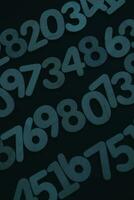 Background of numbers. from zero to nine. Numbers texture. Finance data concept. Matematic. Seamless pattern with numbers. financial crisis concept. Business success. photo