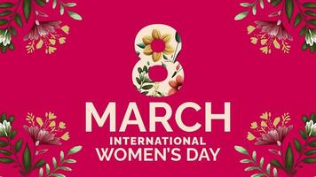 marzo 8 internacional De las mujeres día video