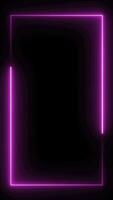 Neon frame vertical background V4 video