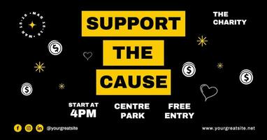 charity event social media ads template