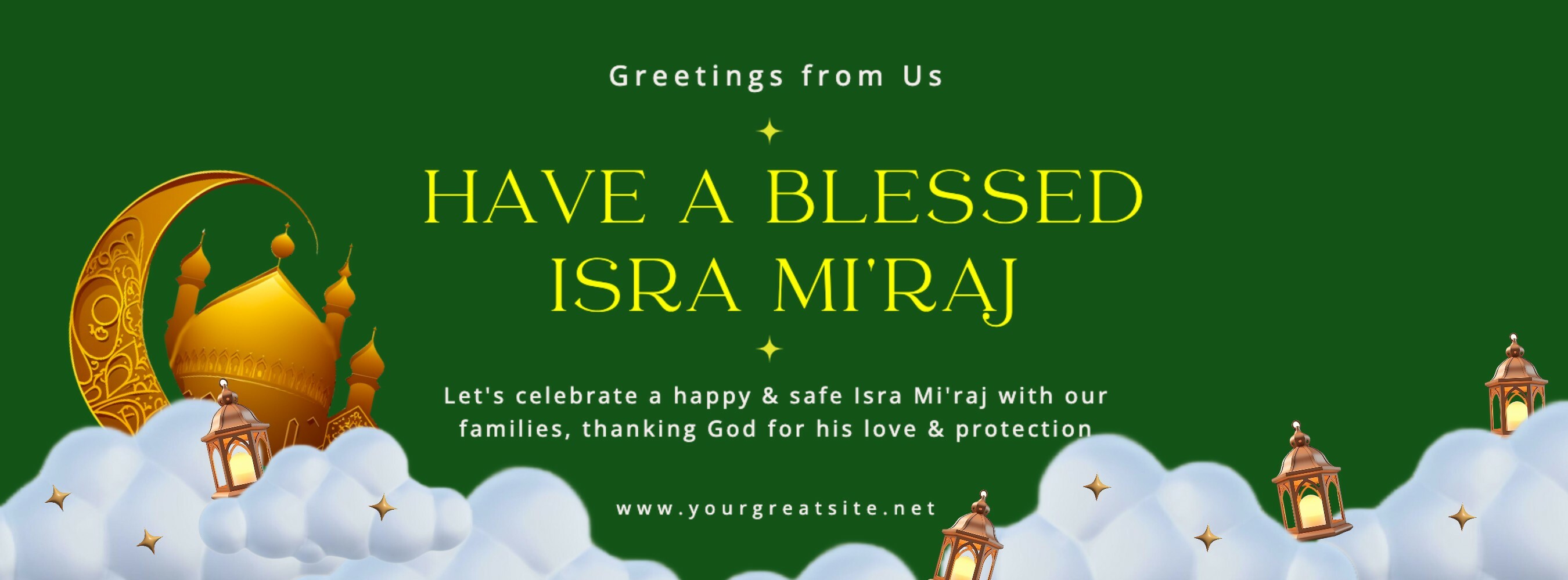 isra miraj social media banner ideas