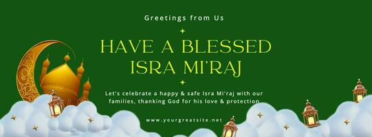 isra miraj social media banner ideas template