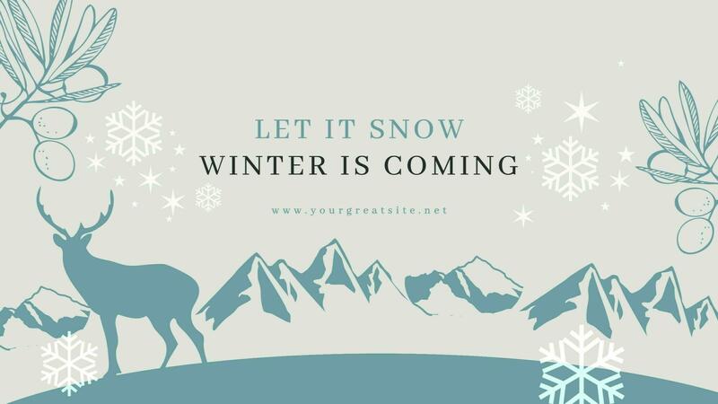 winter post for social media design