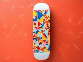 AI generated Trendy Skateboard Deck Mockup for Sports and Lifestyle - AI Generated photo