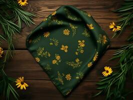 AI generated Versatile Bandana Mockup for Fashion and Functionality - AI Generated photo