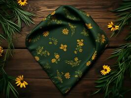 AI generated Versatile Bandana Mockup for Fashion and Functionality - AI Generated photo