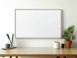 AI generated Interactive Whiteboard Mockup for Creative Ideas - AI Generated photo