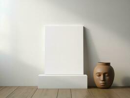 AI generated Artistic Canvas Print Mockup for Home and Gallery Decor - AI Generated photo