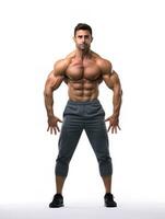 AI generated Dynamic Male Fitness Trainer, AI Generated photo