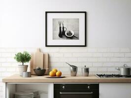 AI generated Elegant Framed Artwork Mockup for Interior Decor - AI Generated photo