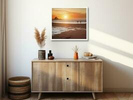 AI generated Artistic Canvas Print Mockup for Home and Gallery Decor - AI Generated photo