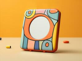 AI generated Elegant Compact Mirror Mockup for Beauty and Accessories - AI Generated photo