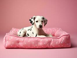 AI generated Cozy Pet Bed Mockup for Home and Pet Stores - AI Generated photo