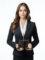 AI generated Female Lawyer, Business Suit, AI Generated photo