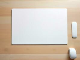 AI generated Ergonomic Mouse Pad Mockup for Comfortable Computing - AI Generated photo