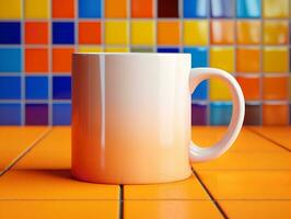 AI generated Stylish Ceramic Mug Mockup for Branding - AI Generated photo