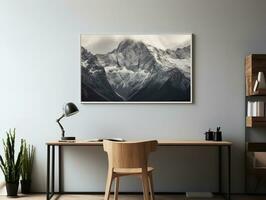 AI generated Artistic Canvas Print Mockup for Home and Gallery Decor - AI Generated photo