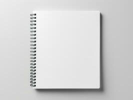 AI generated Stylish Spiral Notebook Mockup for Notes and Sketches - AI Generated photo