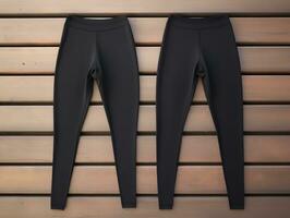 AI generated Trendy Leggings Mockup for Fitness and Fashion - AI Generated photo