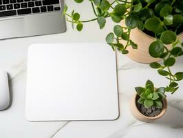 AI generated Ergonomic Mouse Pad Mockup for Comfortable Computing - AI Generated photo