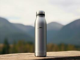 AI generated Dynamic Sports Water Bottle Mockup - AI Generated photo