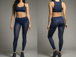 AI generated Trendy Leggings Mockup for Fitness and Fashion - AI Generated photo