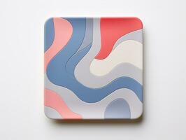 AI generated Elegant Ceramic Coaster Mockup for Tableware - AI Generated photo