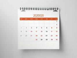 ai generado elegante pared calendario Bosquejo para hogar y oficina - ai generado foto