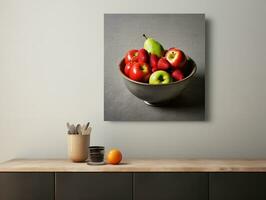 AI generated Artistic Canvas Print Mockup for Home and Gallery Decor - AI Generated photo